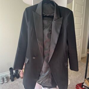Black Blazer with Satin Lapels